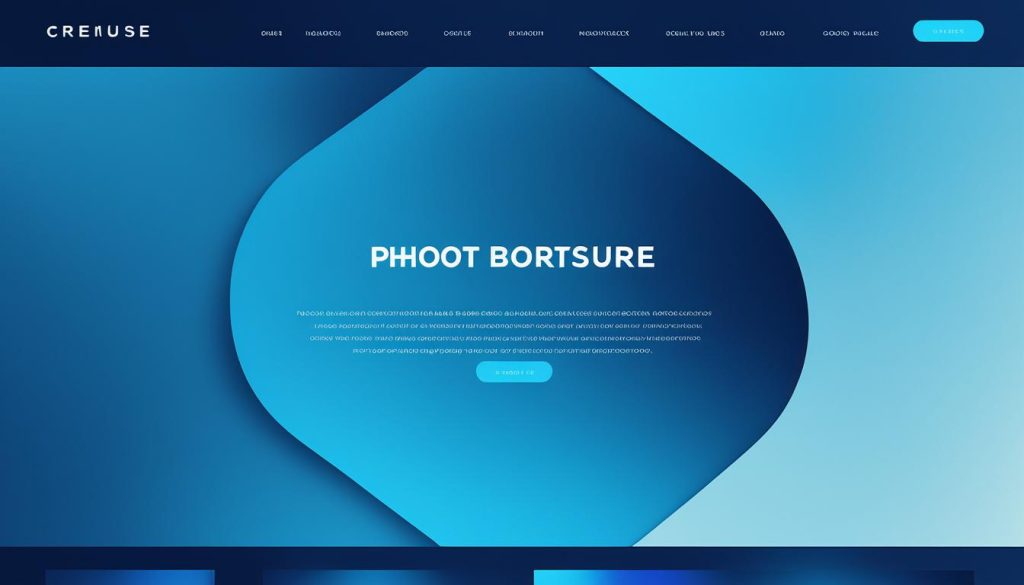 PHOTON blue website design