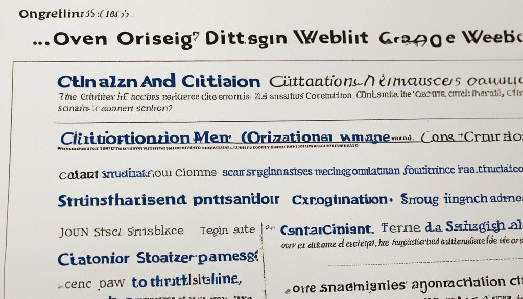 organizational website citation